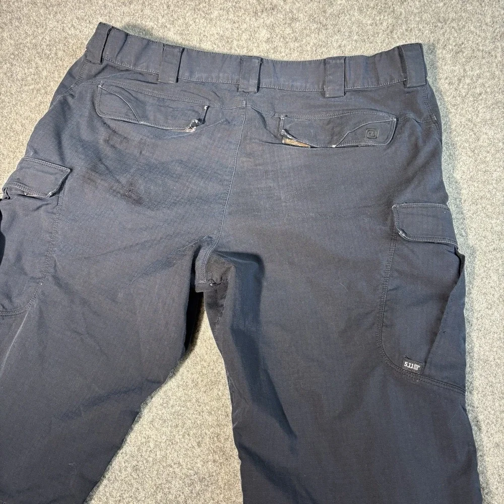 5.11 Tactical Cargo Pants Mens 39x30 Navy Blue Ripstop Utility Work Military